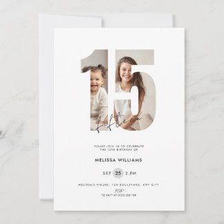 Invitación personalizada de cumpleaños número 15 p