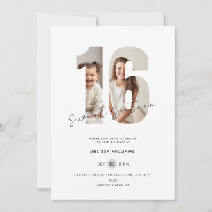 Invitación personalizada de cumpleaños número 16 p