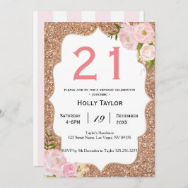 Invitación personalizada de cumpleaños número 21