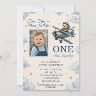 Invitación personalizada de cumpleaños número uno 