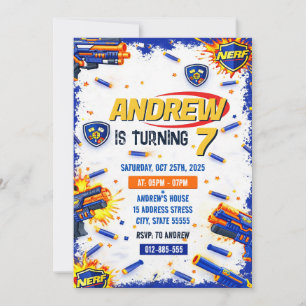 Invitación Personalizada de Cumpleaños para Guerra