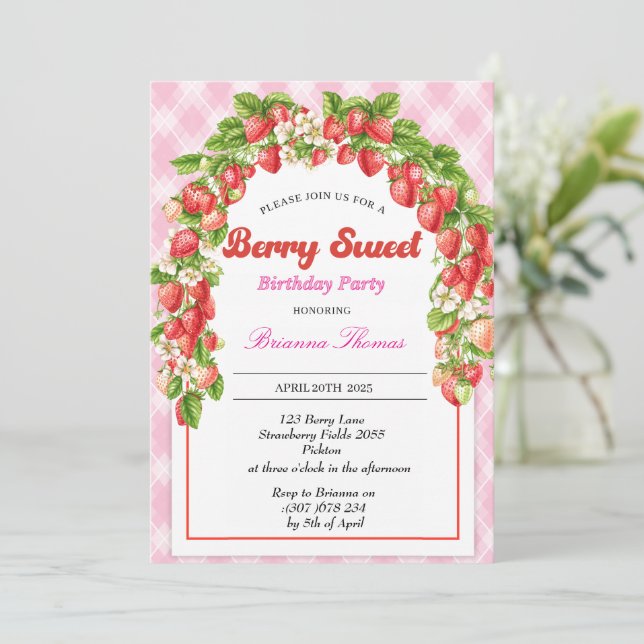 Invitación personalizada de cumpleaños para los ni (Anverso de pie)