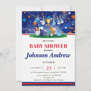 Invitación personalizada de deporte para baby show