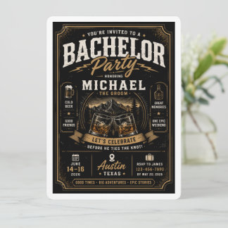 Invitación personalizada de despedida de soltero
