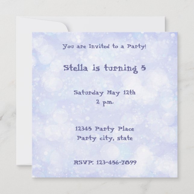 Invitación personalizada de Dreamy Lilac (Anverso)