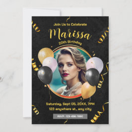 Invitación personalizada de Fiesta adulto de cumpl