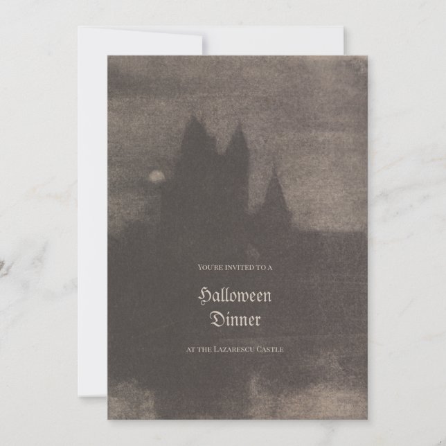 Invitación personalizada de fiesta de Halloween co (Anverso)