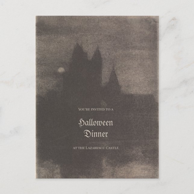 Invitación personalizada de fiesta de Halloween co (Anverso)