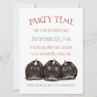 Invitación Personalizada de Fiesta de Hipopótamo