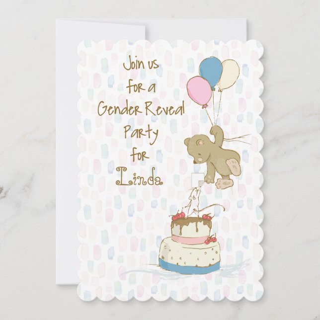 Invitación personalizada de Fiesta de revelación d (Anverso)