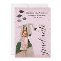 Invitación personalizada de graduación y tarjeta d