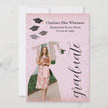 Invitación personalizada de graduación y tarjeta d