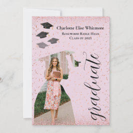 Invitación personalizada de graduación y tarjeta d
