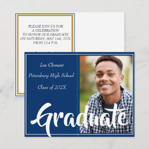 Invitación personalizada de graduado con foto en a