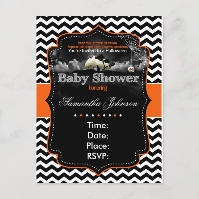 Invitación personalizada de Halloween (Anverso)