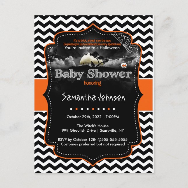 Invitación personalizada de Halloween (Anverso)