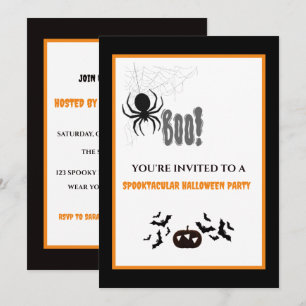 Invitación personalizada de Halloween Araña Espelu