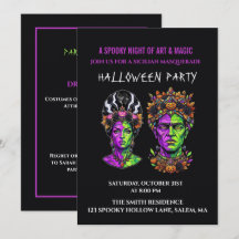 Invitación personalizada de Halloween con Frankens