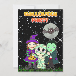 Invitación personalizada de Halloween linda