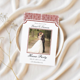 Invitación personalizada de henna árabe con foto p