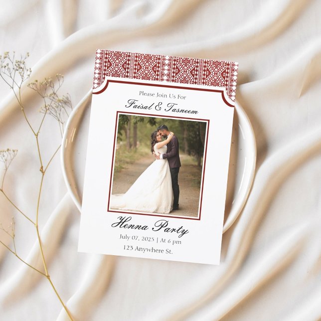 Invitación personalizada de henna árabe con foto p (Subido por el creador)