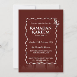 Invitación personalizada de Iftar de Ramadan Karee