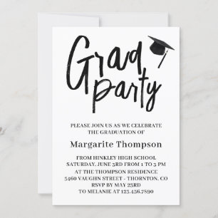 Invitación personalizada de la fiesta de graduació