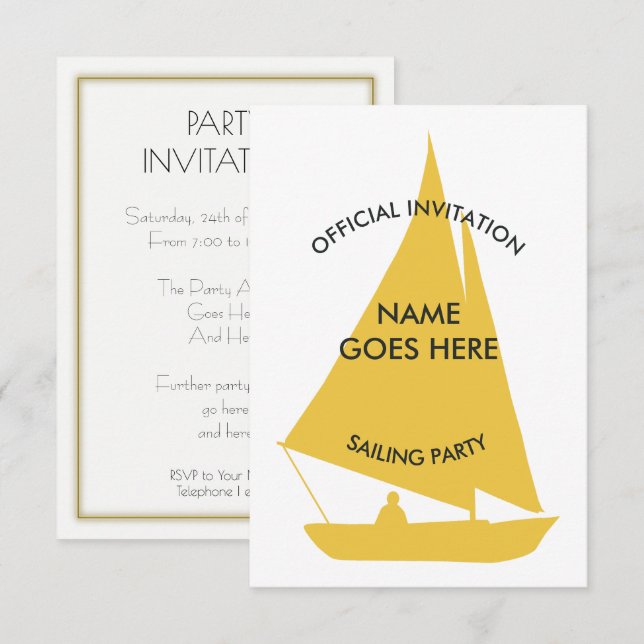 Invitación personalizada de la fiesta de vela (Anverso / Reverso)