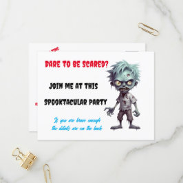Invitación personalizada de la fiesta Zombie Hallo