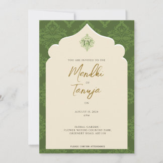 Invitación personalizada de Mendhi | Noche de henn