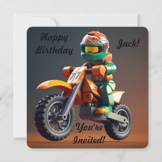 Invitación Personalizada de Motocross