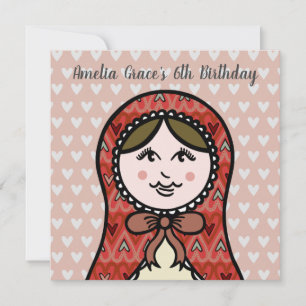 Invitación personalizada de muñecas rusas Matryosh
