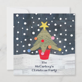 Invitación personalizada de Navidades de árbol de