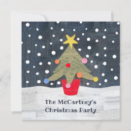 Invitación personalizada de Navidades de árbol de