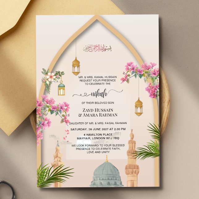 Invitación Personalizada de Nikah a Masjid An-Naba (Subido por el creador)