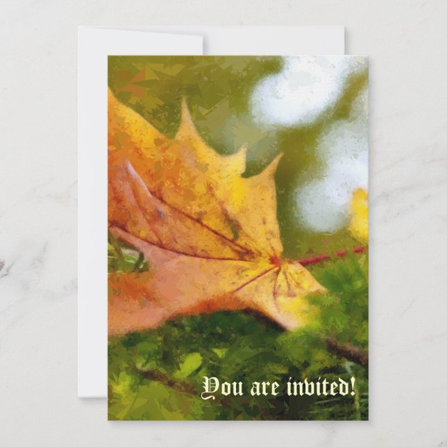 Invitación personalizada de otoño (Anverso)