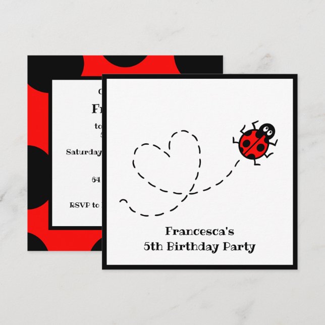 Invitación personalizada de patrón cardíaco de páj (Anverso / Reverso)