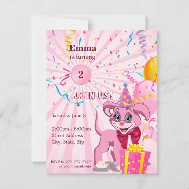 Invitación personalizada de Personalizado de Cacho (Anverso)