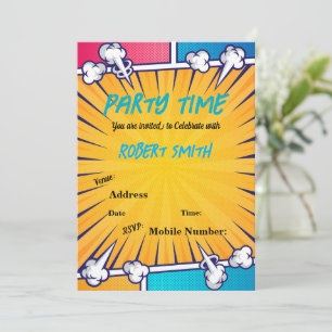 Invitación personalizada de Reto Pop Art