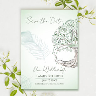Invitación personalizada de reunión de árbol famil