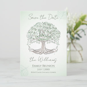 Invitación personalizada de reunión de árbol famil