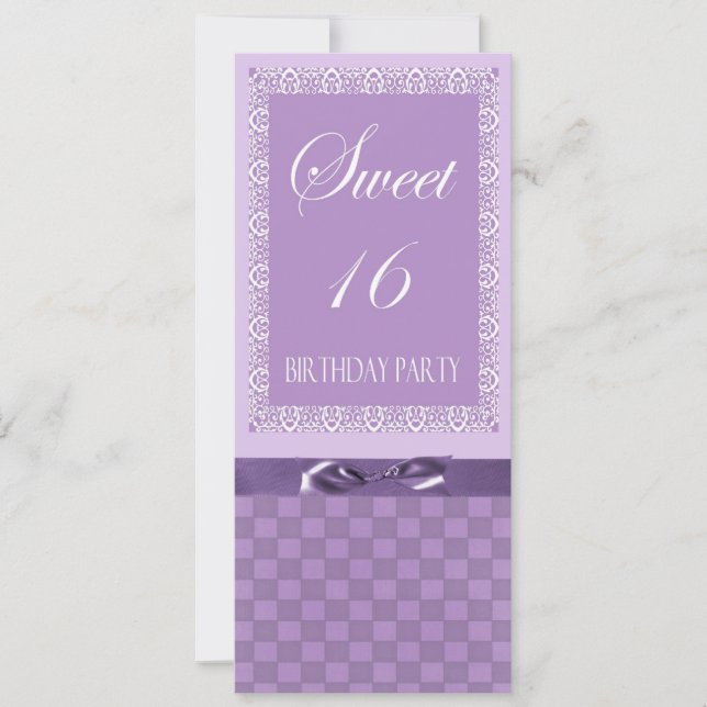 Invitación personalizada de Sweet 16 Party (Anverso)