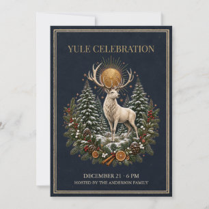 Invitación personalizada de Yule para el solsticio
