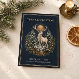 Invitación personalizada de Yule para el solsticio