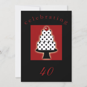 Invitación personalizada del 40° cumpleaños del Fi