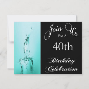 Invitación personalizada del 40° cumpleaños del Fi