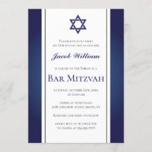 Invitación personalizada del bar judío Mitzvah