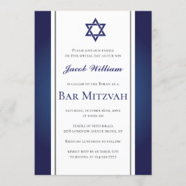 Invitación personalizada del bar judío Mitzvah