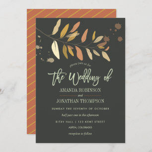 Invitación personalizada del Boda de otoño