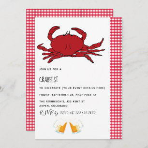 Invitación personalizada del Fiesta Crabfest
